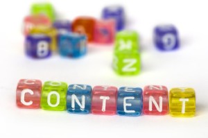 Text Content on colorful wooden cubes